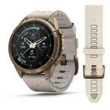 fenix 9 Pro inReach 43mm AMOLED őszi arany Titanium bőr és ködszürke szilikon szíjjal fenix 9 Pro inReach 43mm AMOLED őszi arany Titanium bőr és ködszürke szilikon szíjjal