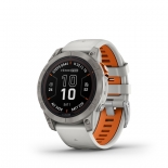 Garmin FENIX 7 PRO SAPPHIRE SOLAR, titnium, kdszrke-narancs szn szilikon szjjal