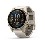 Garmin fenix 8 43mm AMOLED Sapphire, kr�marany, homokk�/sz�rke szilikon sz�jjal